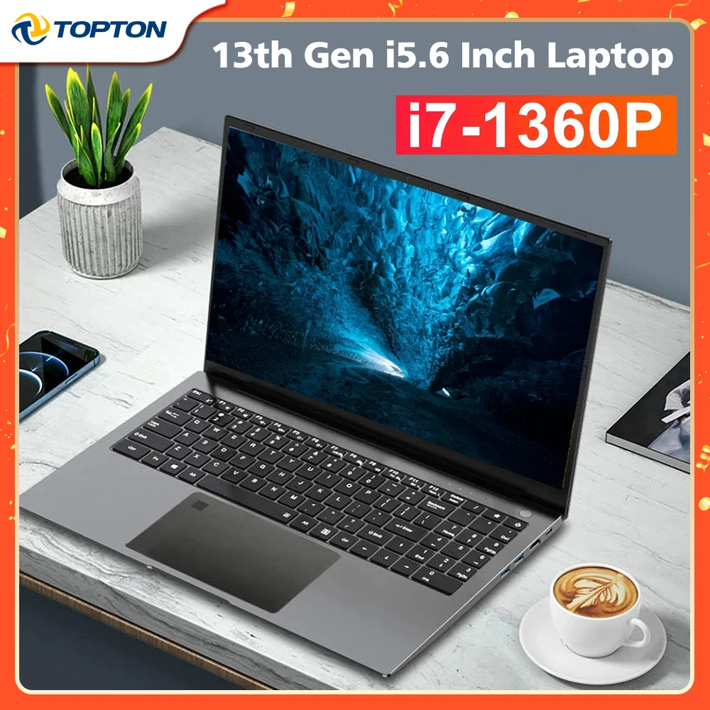 13th 12th Gen i7 1360P 1260P 15.6 Inch IPS Gaming Laptop FHD NVMe Fingerprint Office Notebook Computer Ultrabook Windows 11 WiFi