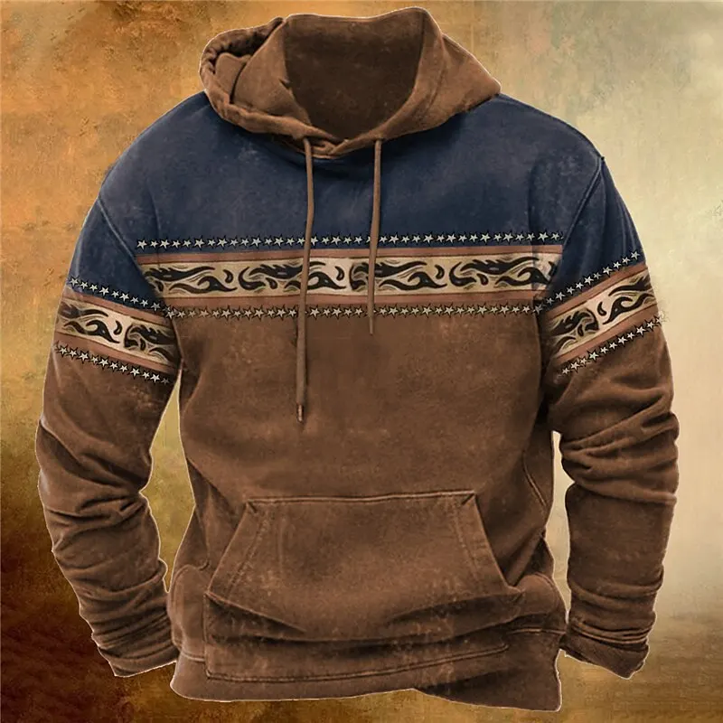 Neue Hoodies Sweatshirt männer Hoodie 3d Cowboy Gedruckt Pullover Männlich Yellowstone Lose Vintage Kleidung Heiße Übergroßen Männer Tops