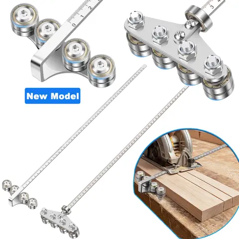 Circular Saw Guide Rail 0-50cm Stainless Steel Adjustable Straight Cut Guide Adjustable Durable for DIY, Carpentry Precision Cut