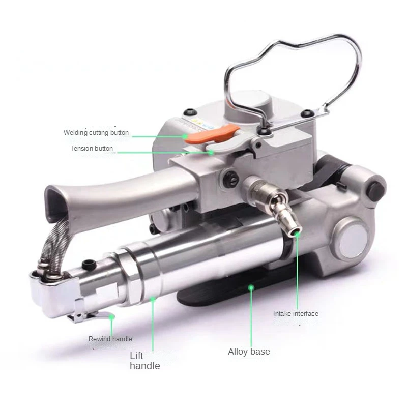 NEW A25 3500N Baler Portable Pneumatic PET Strapping Wrapping Machine Banding Tool Packing Machine 19-25mm PP Plastic Strap
