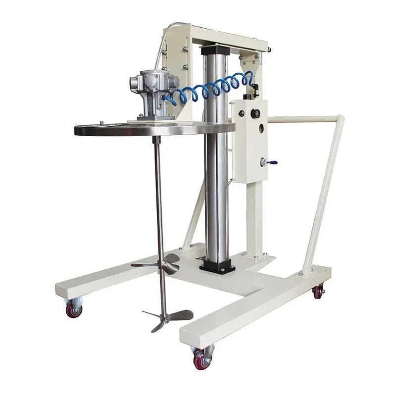 Pneumatic lift mixer paint coating vacuum