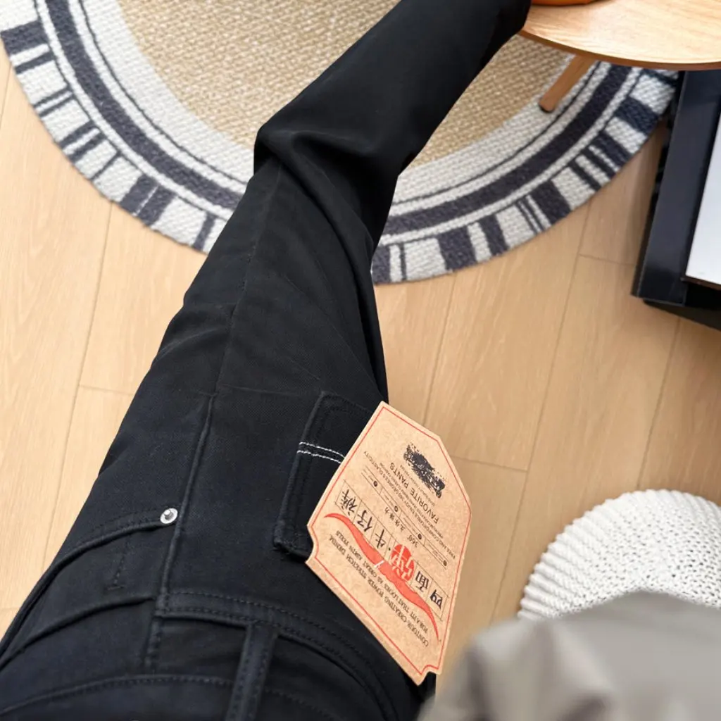 Damskie ocieplane spodnie zimowe z grubego, ciepłego aksamitu norkowego, z prostymi nogawkami, podszyte polarem, model F120111