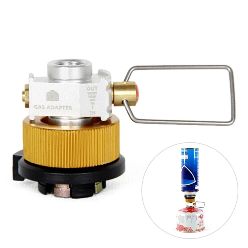 Gas Saver Plus Conversor de gás Recarga Adaptador de conversão de tanque de gás Adaptador de cilindro de gás longo dourado