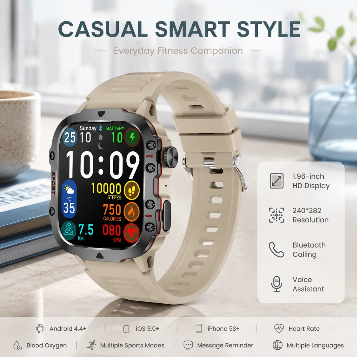 LIGE 2026 NEW Original Military Men Smart Watch Wireless Call Fitness IP68 3ATM Waterproof Sport Smartwatch For Men IOS Android