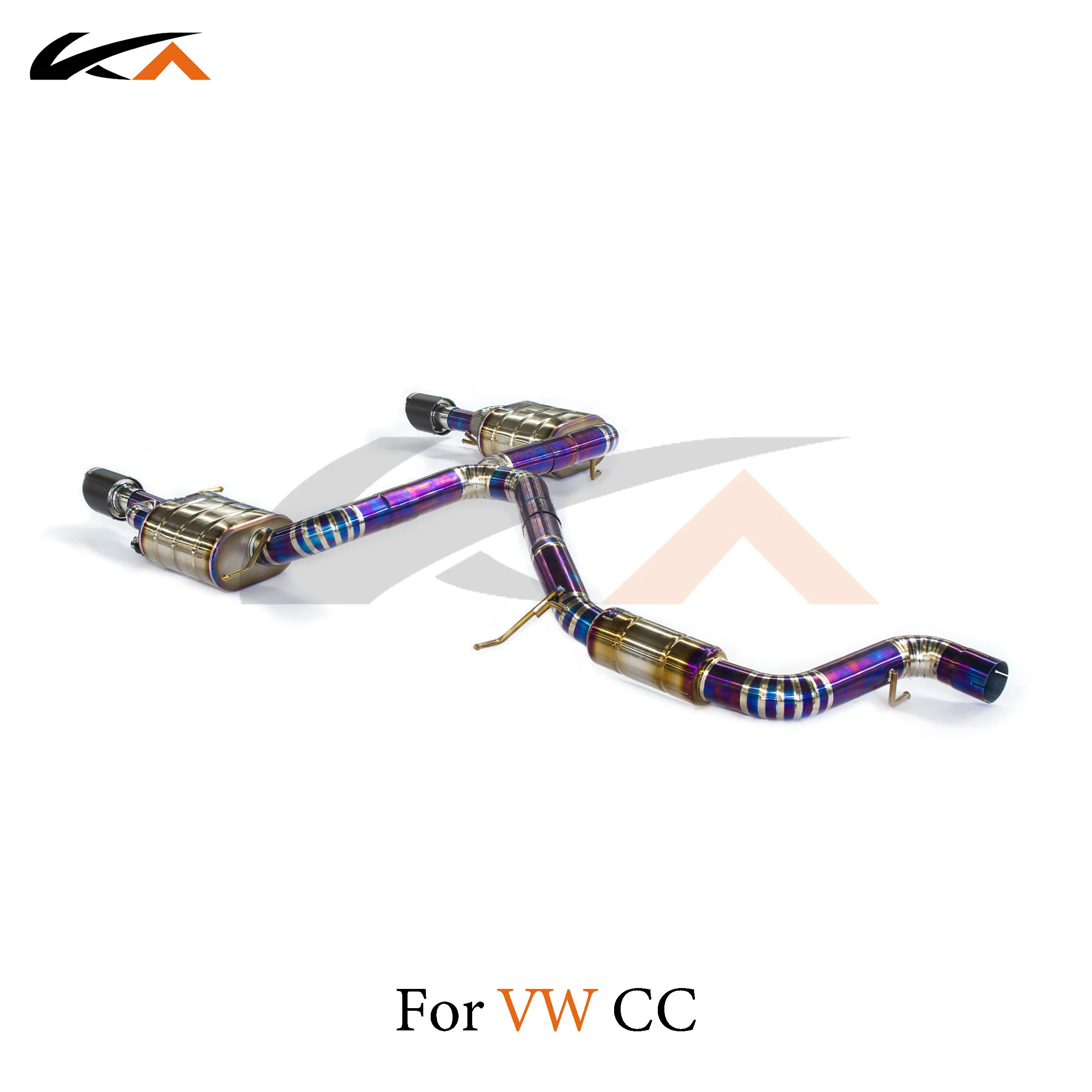 KA Tuning exhaust system parts titanium alloy catback for VW CC rear section performance muffler valve