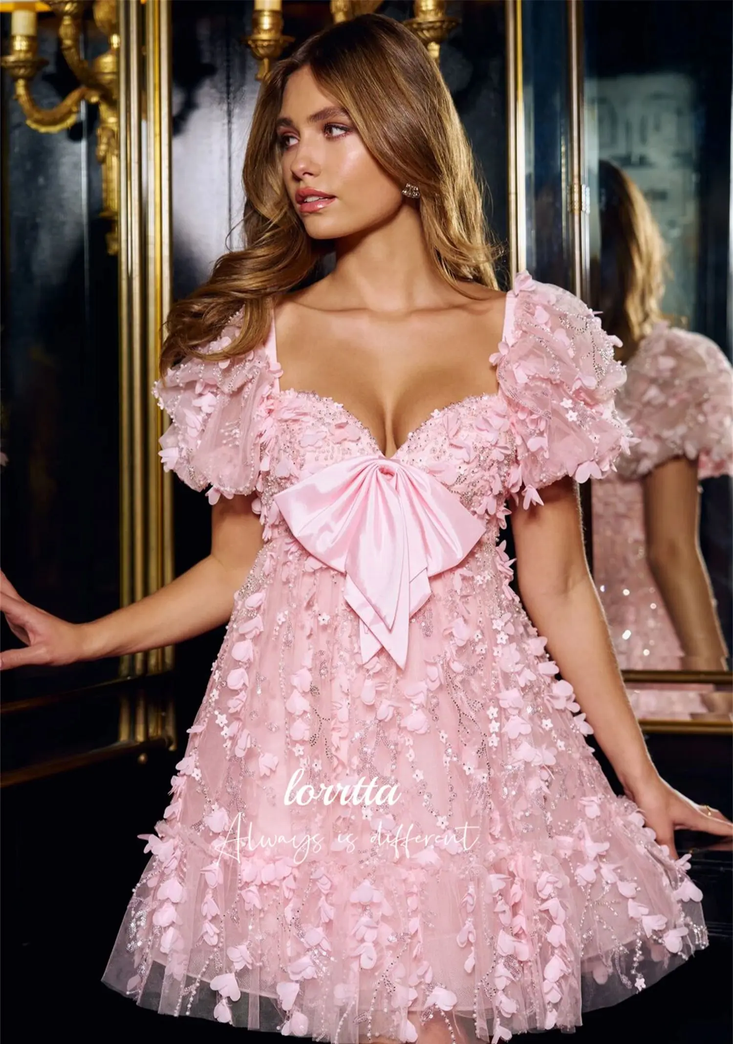 

Lorrtta Mini Skirt Pink Birthday Party Dress Sweetheart Luxury Evening Dresses 2024 Ball Gowns Robe De Soiree Femmes