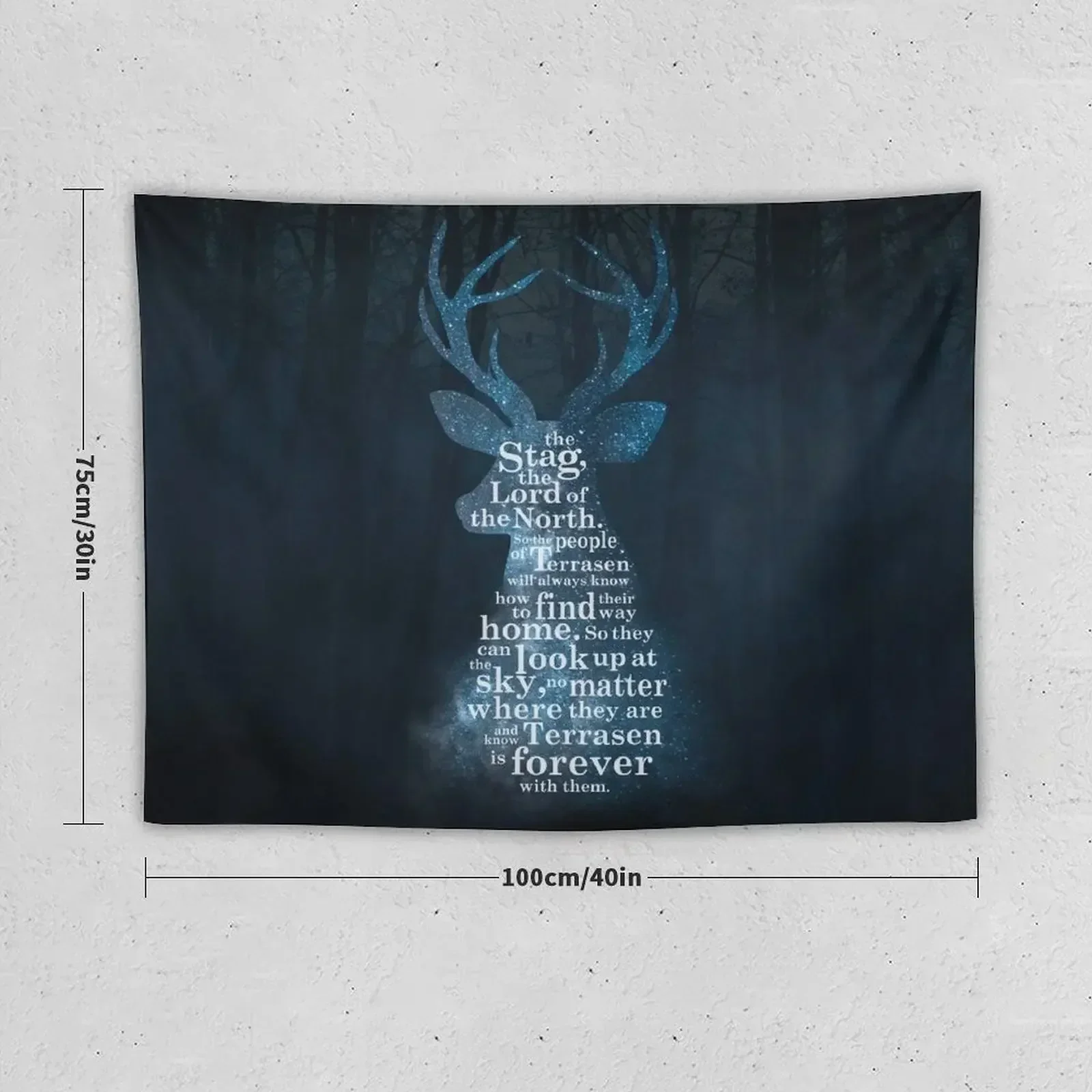 Throne of Glass - The Stag, the Lord of the North Tapestry Wall Coverings Home Supplies Wall Decorations Tapestry