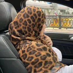 NEW Women's Scarf Printed Leopard print Headscarf Soft Shawl Elegant Luxury Design Women's High Quality Scarf 2024 Hot Sale