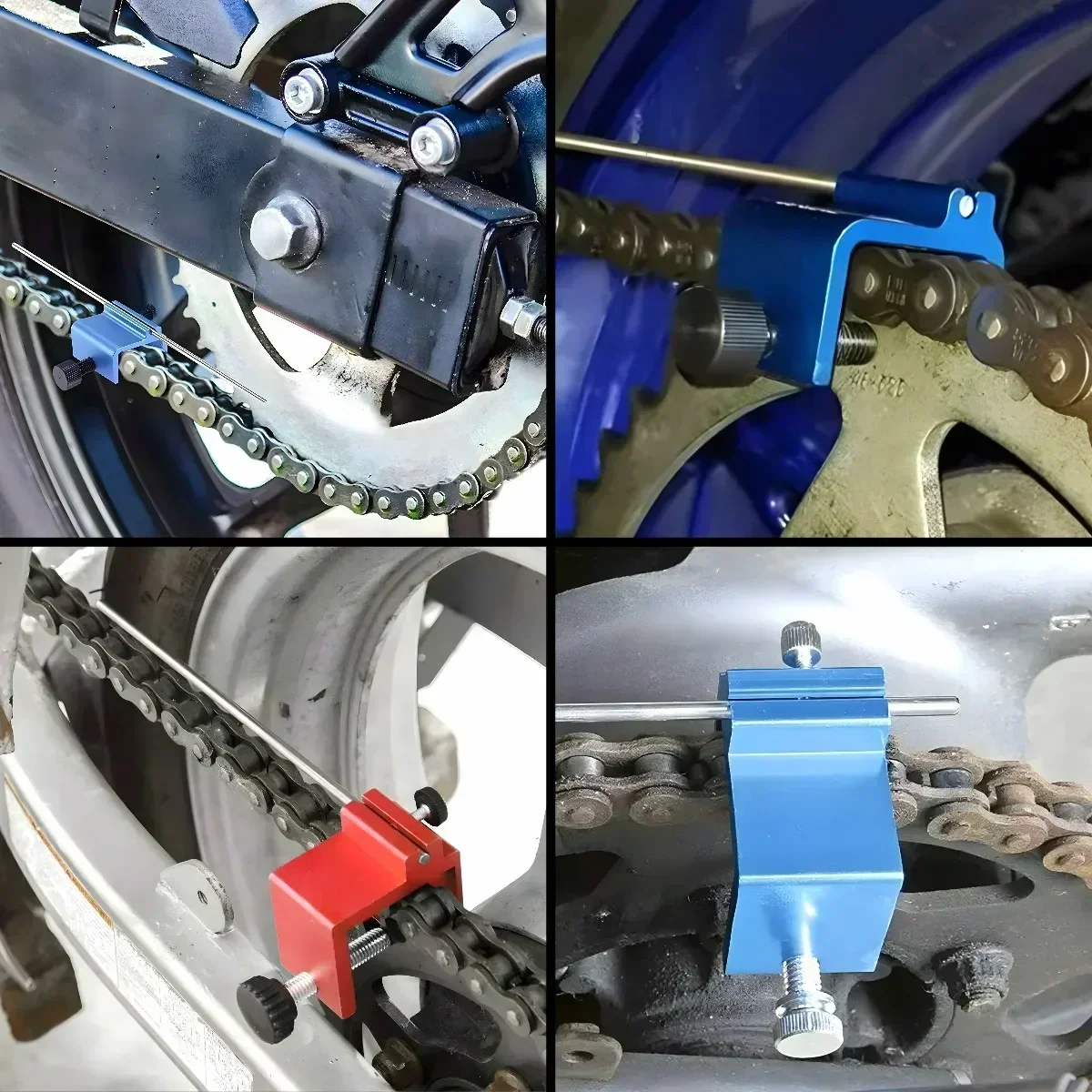 Herramienta de alineación de cadena, herramienta de alineación rápida y precisa, Universal para motocicleta, ATV, piñón de bicicleta, deporte, Dirt Bike