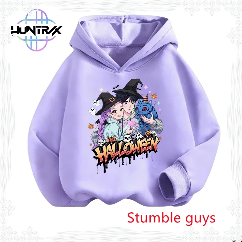 

Boys' Kpop Demon Hunters Hoodie Autumn Rumi Anime Warm Soft Halloween Girls Comfortable Hooded Sweatshirt​