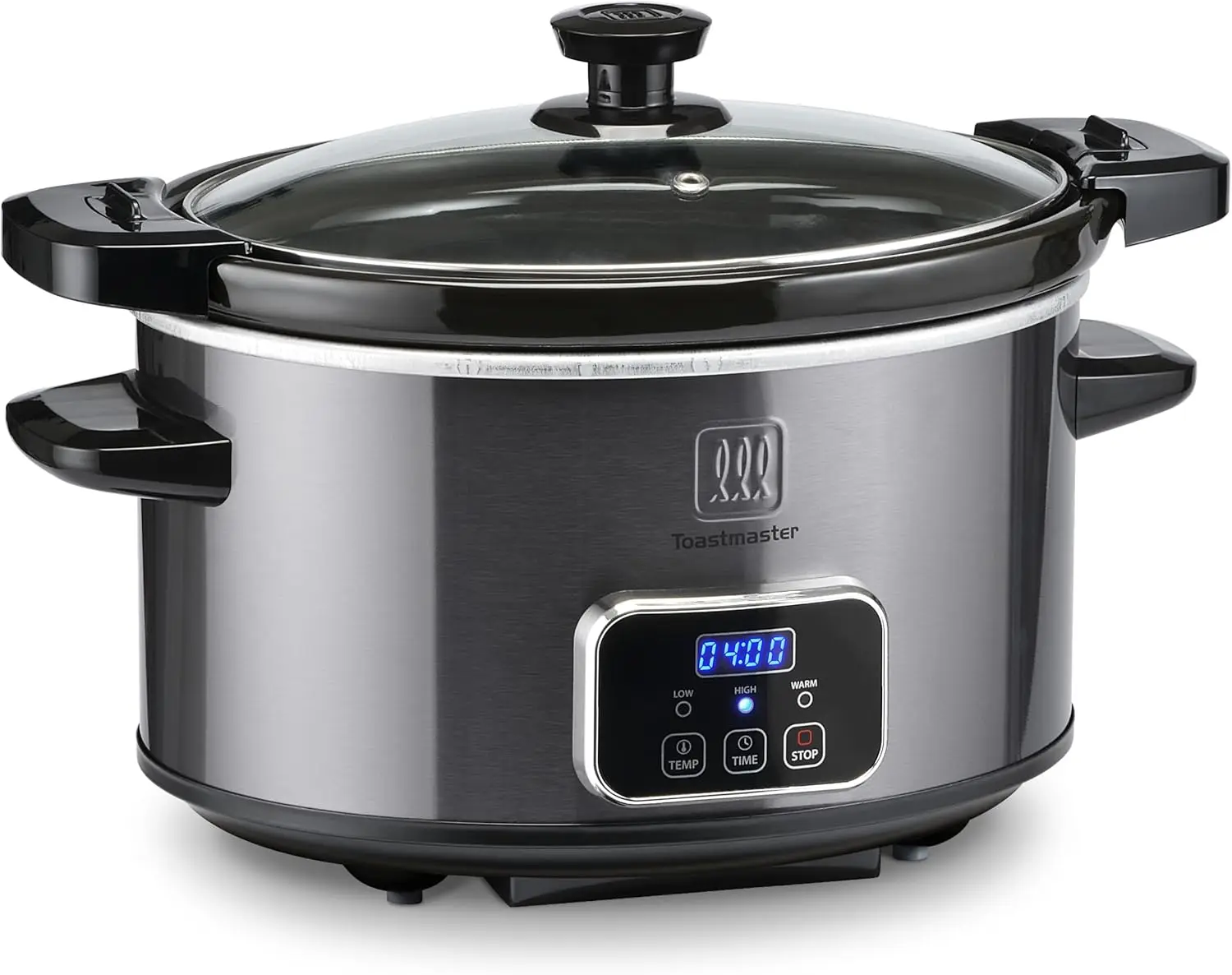 

4-Quart Digital Slow Cooker with Locking Lid - Food Warmer for Dip, Soups, Parties, Meal Preparation & More - Graphite