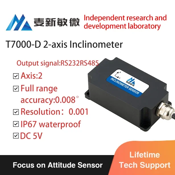 HOGE PRESTATIES SPANNING UITGANG TYPE DUBBEL-AS TILT SENSOR