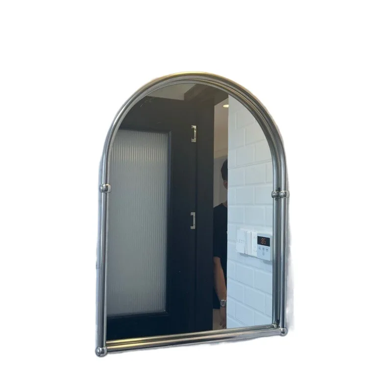

French retro arched bathroom mirror simple wall-mounted Nordic