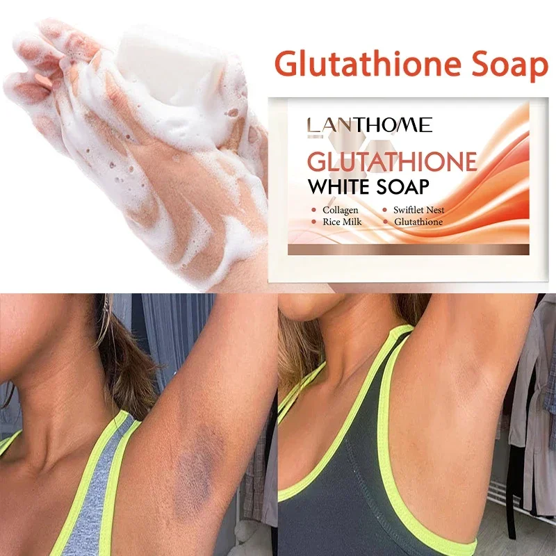 

Glutathione Remove Dead Skin Lightening Brightening Face Glowing Skin Lighten Dark Underarm Leg Premium Hand Soap Blackout Soap