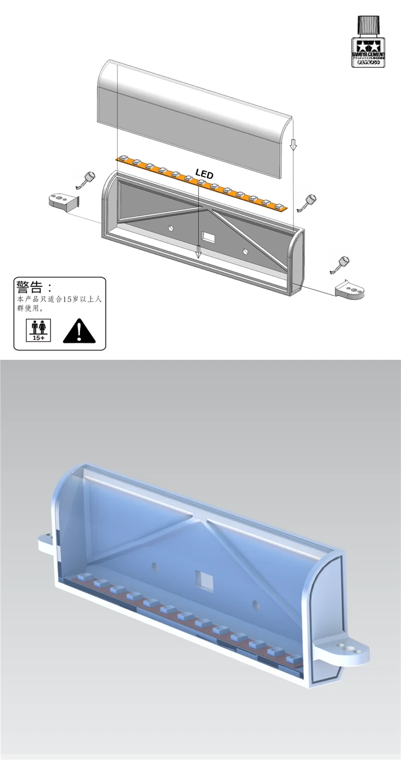 RC Truck LED Roof Sun Visor Light Reklama Light Boxes Części do 1/14 Tamiya Wywrotka SCANIA R470 R620 R730 DIY