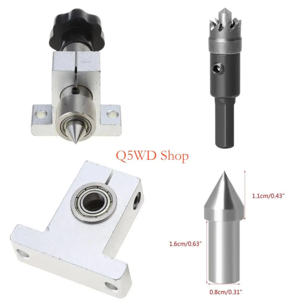 

Q5WD Plum Blossom Thimble Drill Bits Replacement DIY Woodworking Tools for Processing Lathe Shaft Parts Easy to Install