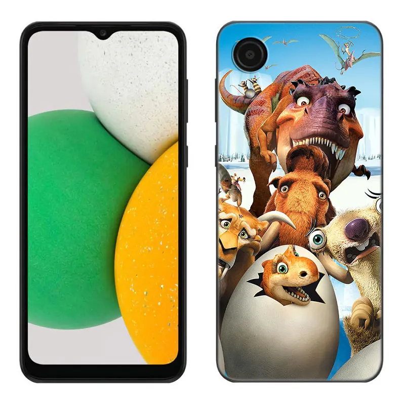 Anime Ice Age Phone Case For Samsung Galaxy A01 A03 Core A04 E A02 A05 A10 A20 A21 A30 A50 S A6 A8 Plus A7 2018 Black Cover