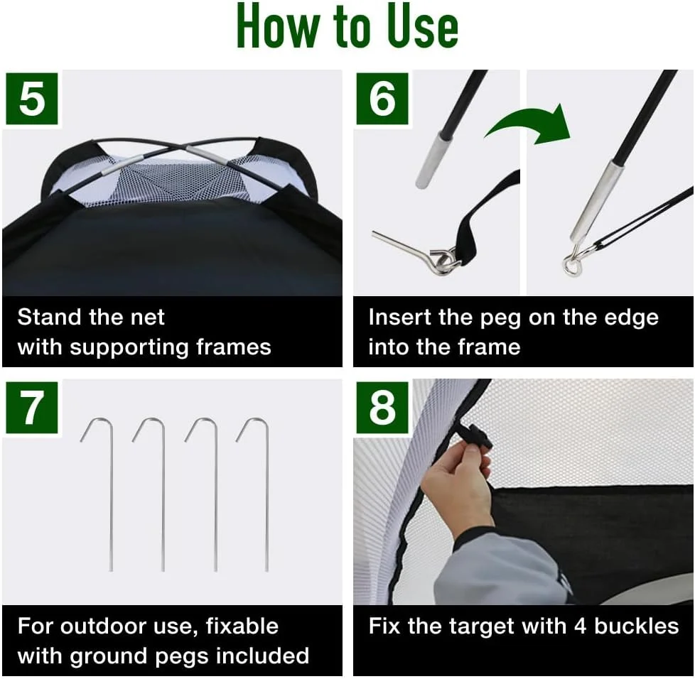 شبكة جولف بطول 6.56 قدم * 4.59 قدم، شبكة ممارسة الجولف مع حصيرة ضرب الجولف، شبكات مساعدة ضرب الجولف المنزلية لأرجوحة القيادة في الفناء الخلفي