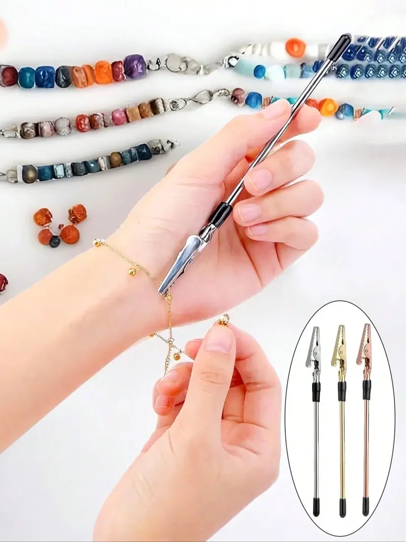 

Bracelet Helper Tool 2 in1 Clip Clasp Helper with Hook Portable Auxiliary Tools Jewelry Clasp Assist Tool for Bracelet Necklace Watch Jewelry Easy to Put on Yourself