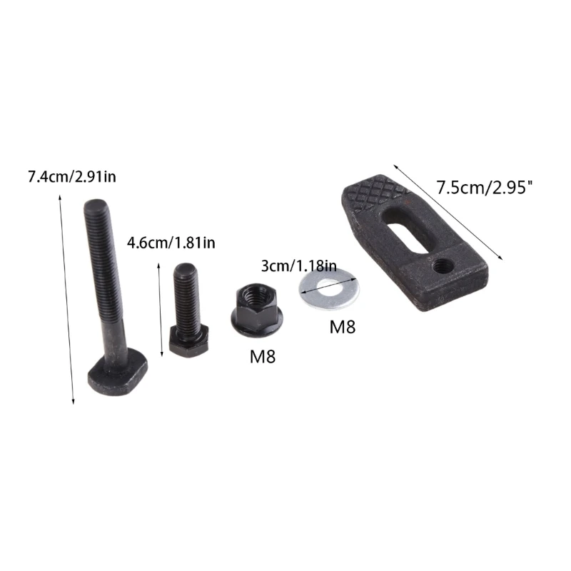 Accesorio de abrazadera de placa de presión de alta dureza, pieza de máquina de grabado de fresado, accesorio M8/M10 para mesa T