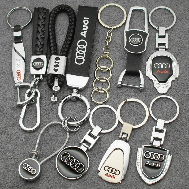 1pc Car Keychain PU Braided Rope Key Ring Charm for Audi Sline S3 S4 S5 S6 S7 S8 A4L A6L A1 A3 A4 A5 A6 A7 SQ5 SQ7 SQ3