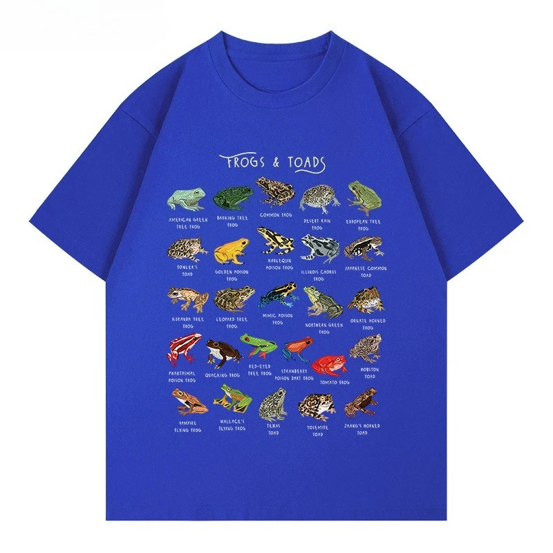 Frosch, Frosch, Kröte, lustige Tierwissenschaft, Freizeit-T-Shirt, Luxus-Marken-Top für Herren und Damen – Detail 5