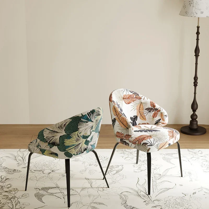 Nordic Dining Chair Home Luxury High-end Comfortable Chair Back Stool Simple Hotel Restaurant Room 러브체어 Furniture for Home image 4