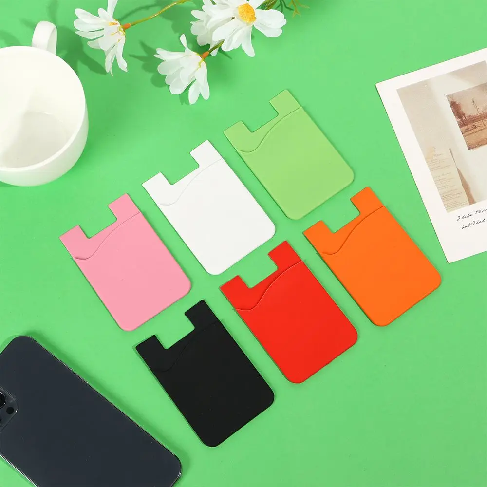 Picture 4: Adhesive Sticker Cellphone Accessories Business Credit Pocket Cell Phone Holder Wallet Case ID Card Holder