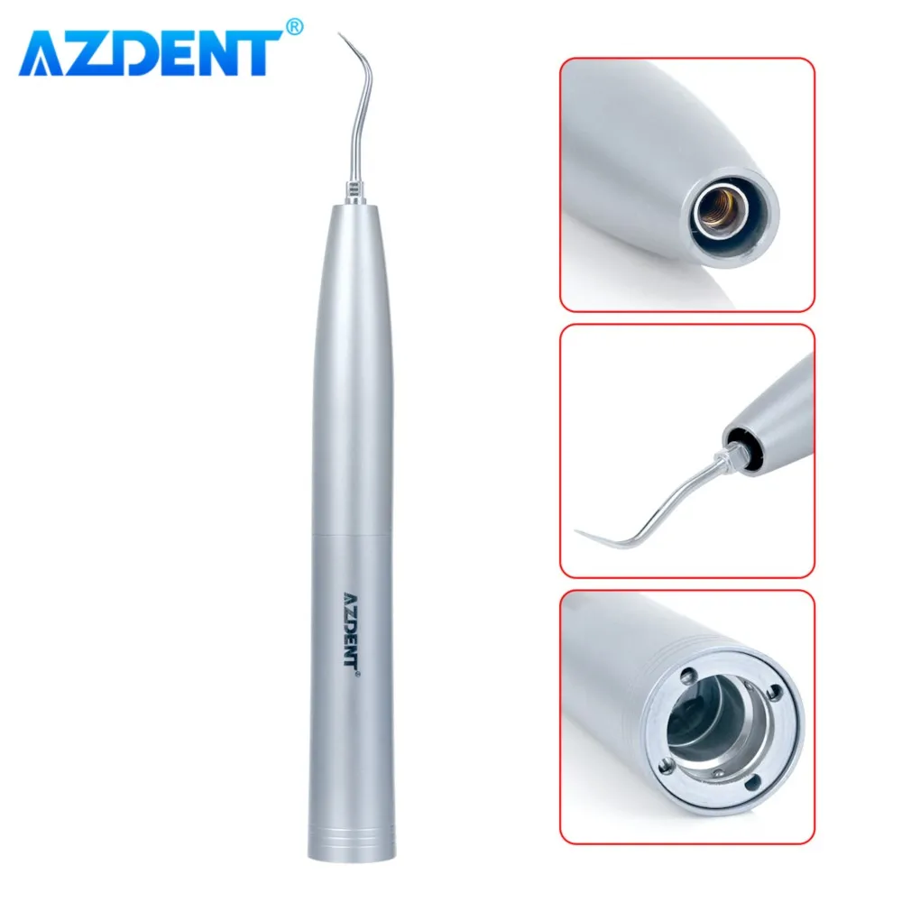 

Dental Air Scaler Handpiece AZDENT Sonic S Integrated Spray Apply to Ccaling Removal Calculus Stain With 3 Tips