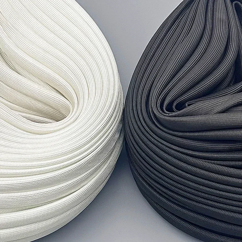 600 Deg.C High-Temp Resistant Fiberglass Tube 0.5~30mm HTG Cable Sleeve Soft Chemical Fiber Glass Wire Wrap Protector Insulation