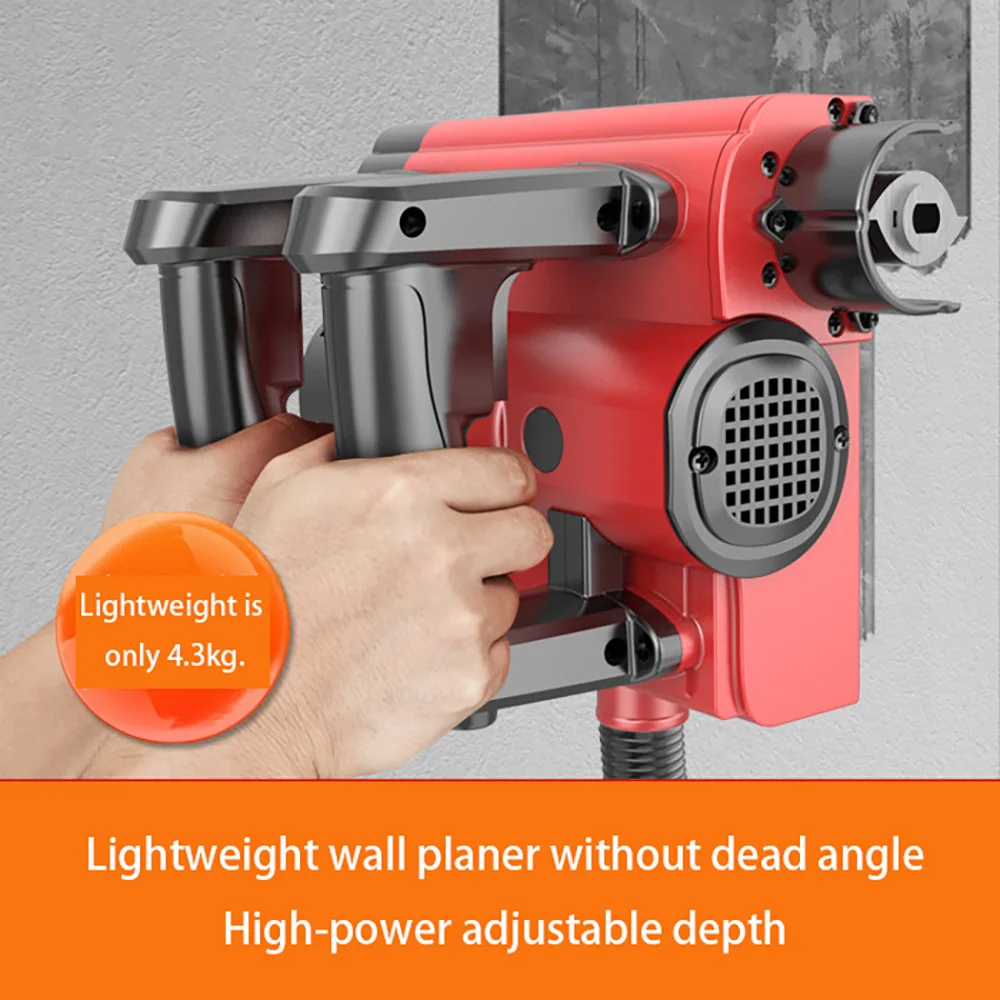 4280W Electric Planer Professional Portable No Dead Corner Vacuum Design Scraping White Ash Putty Concrete Wall Shovel Machine