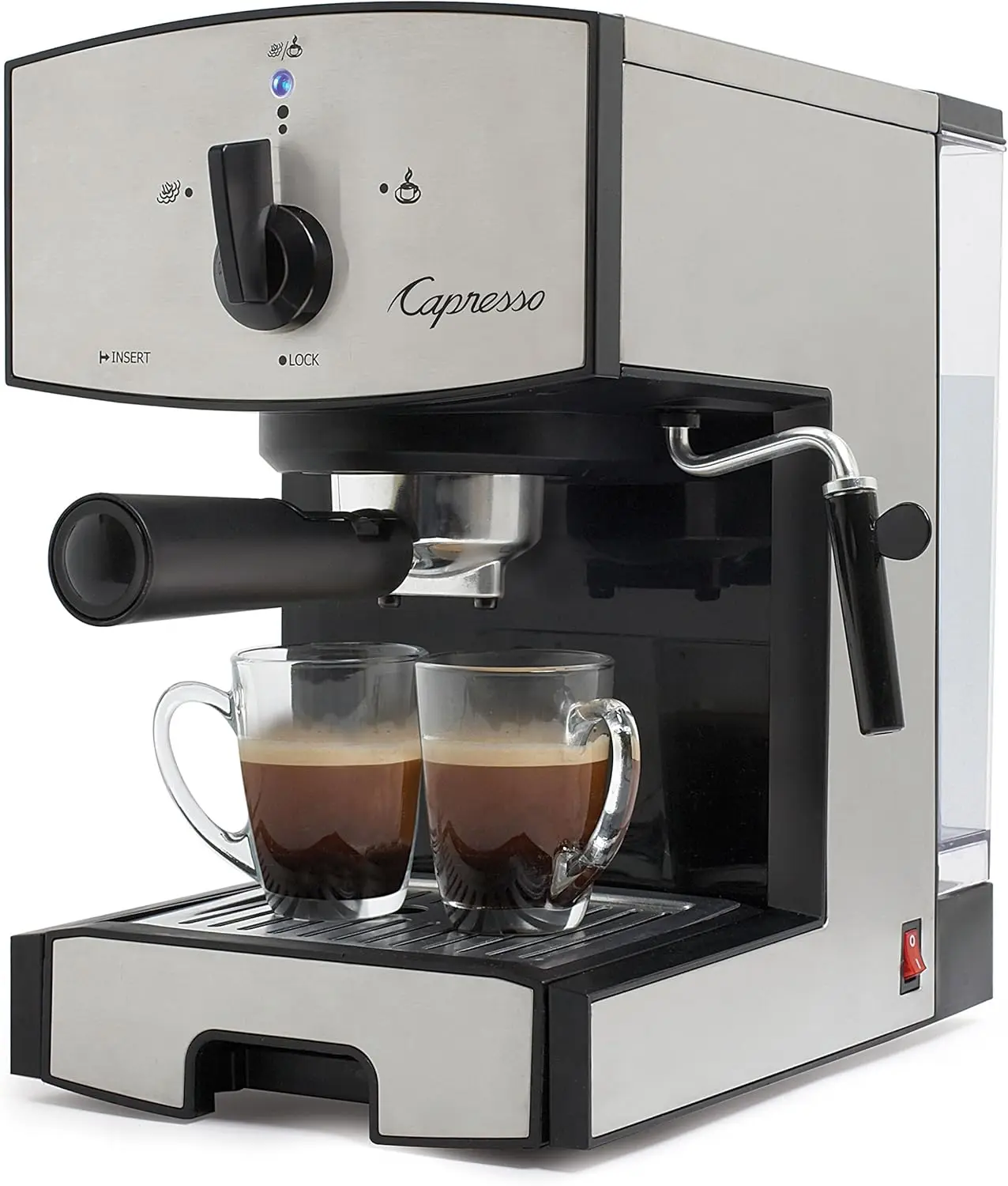 

117.05 Stainless Steel Pump Espresso and Cappuccino Machine EC50, Black/Stainless