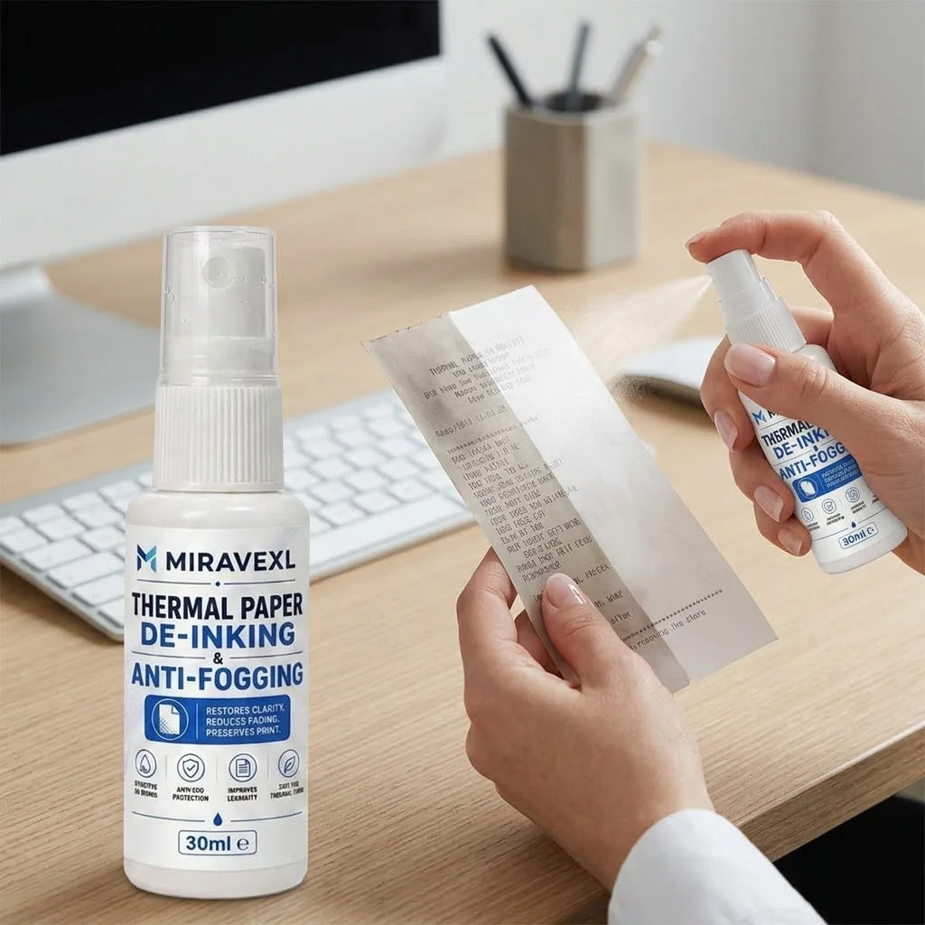 Privacy Protection Thermal Receipt Eraser Spray, Instant Ink Removal for Thermal Paper Labels & Receipts, Secure Personal Info