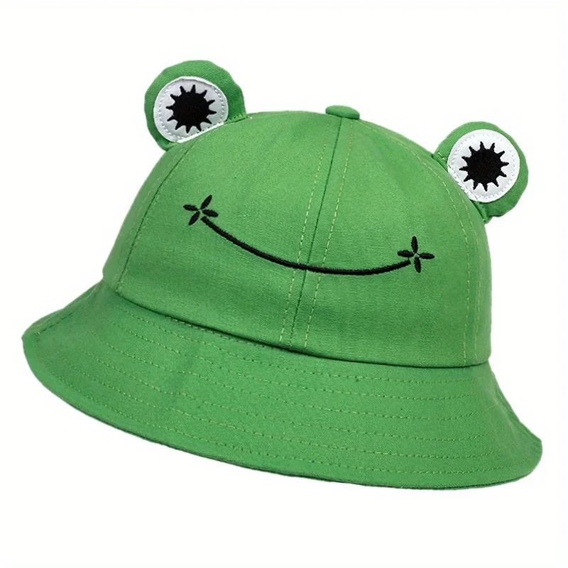 Kids Summer Fishman Hats Frog Hat Autumn Versatile Internet Celebrity Sun Protection Bucket Hats Cute Cartoon Personality