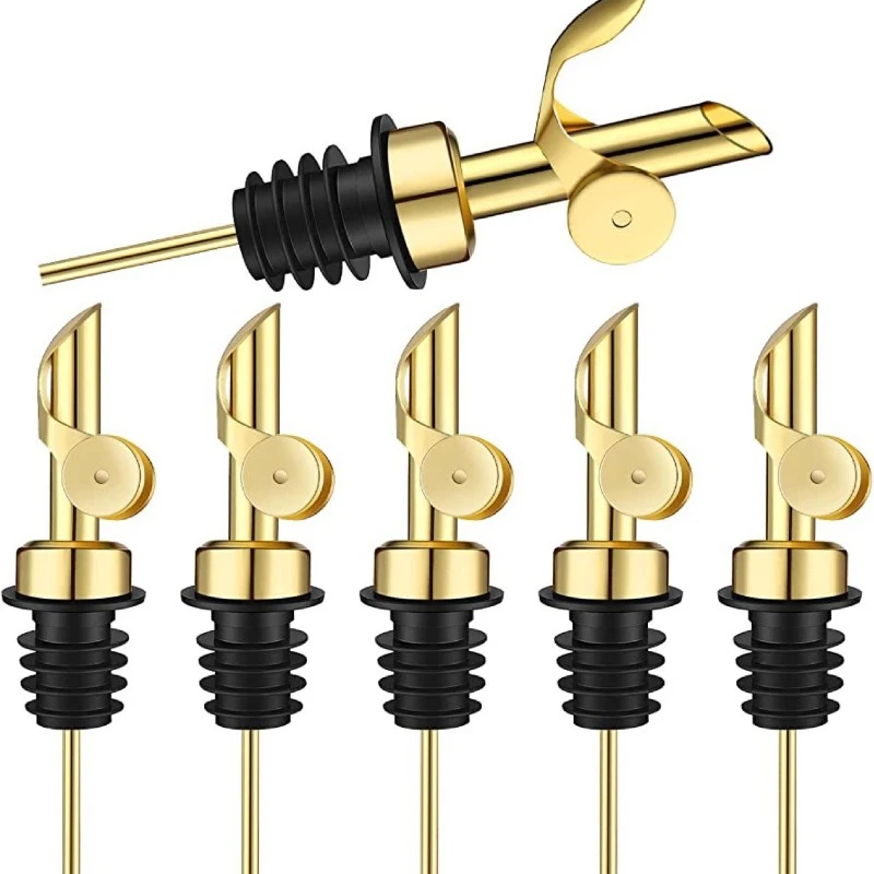 304 Stainless Steel Wine Pour Nozzle, Weighted Automatic Opening, Automatic Cover Gravity Flip, Olive Oil Vinegar Bottle Stopper