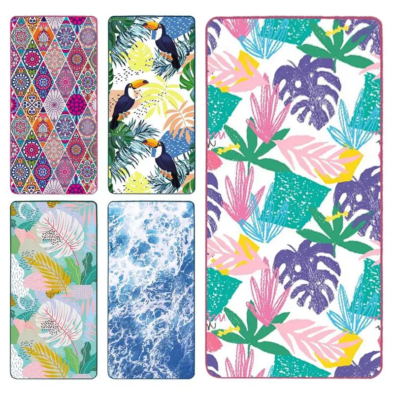 Large Beach Towel Lightweight Beach Towel Quick Dry Microfiber Blanket Super Absorbent Sand-Proof Workout Gear For Gym Camping