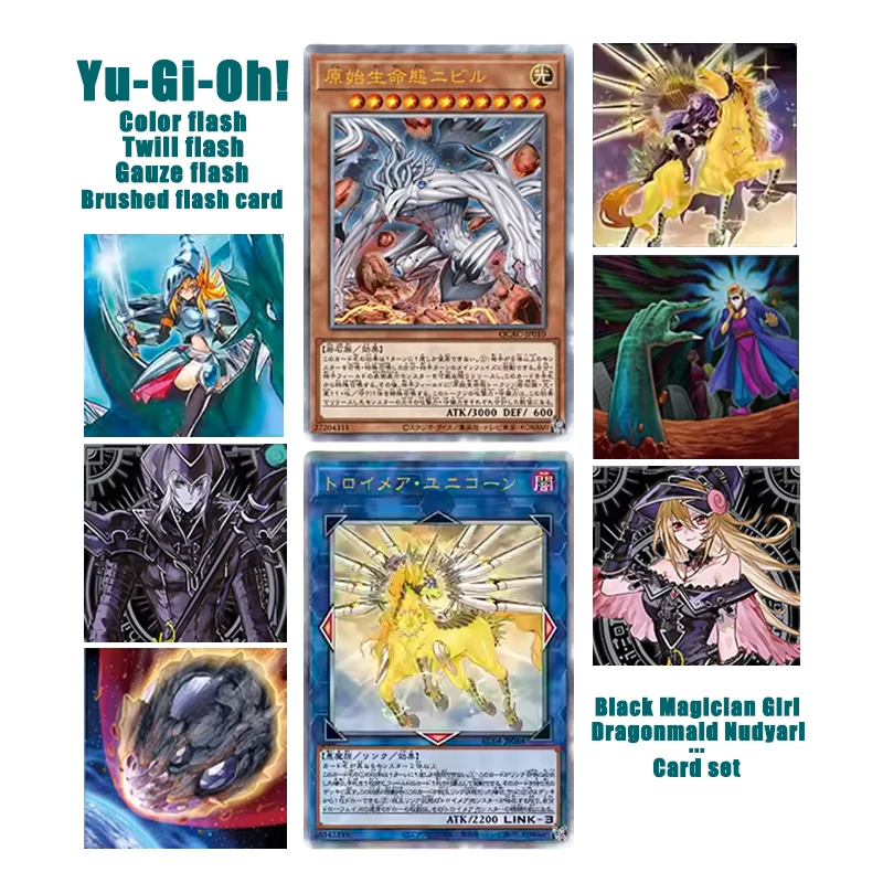 Homemade Diy Yu-Gi-Oh! Nibiru The Primal Being Knightmare Unicorn Black Magician Collection Flash Card Toys Gift