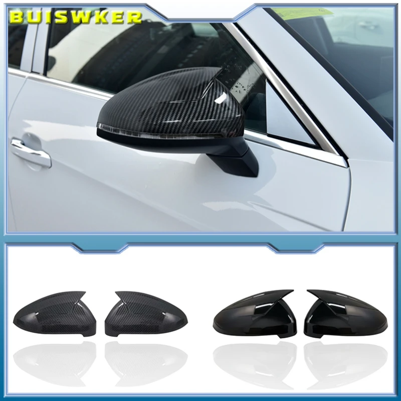 لأودي A4 A5 B9 قبعات مرآة جانبية (مظهر أسود) 2017 2018 2019 2020 2021 2022 S4 S5 RS5 allroad Quattro استبدال يغطي نمط ABT #1