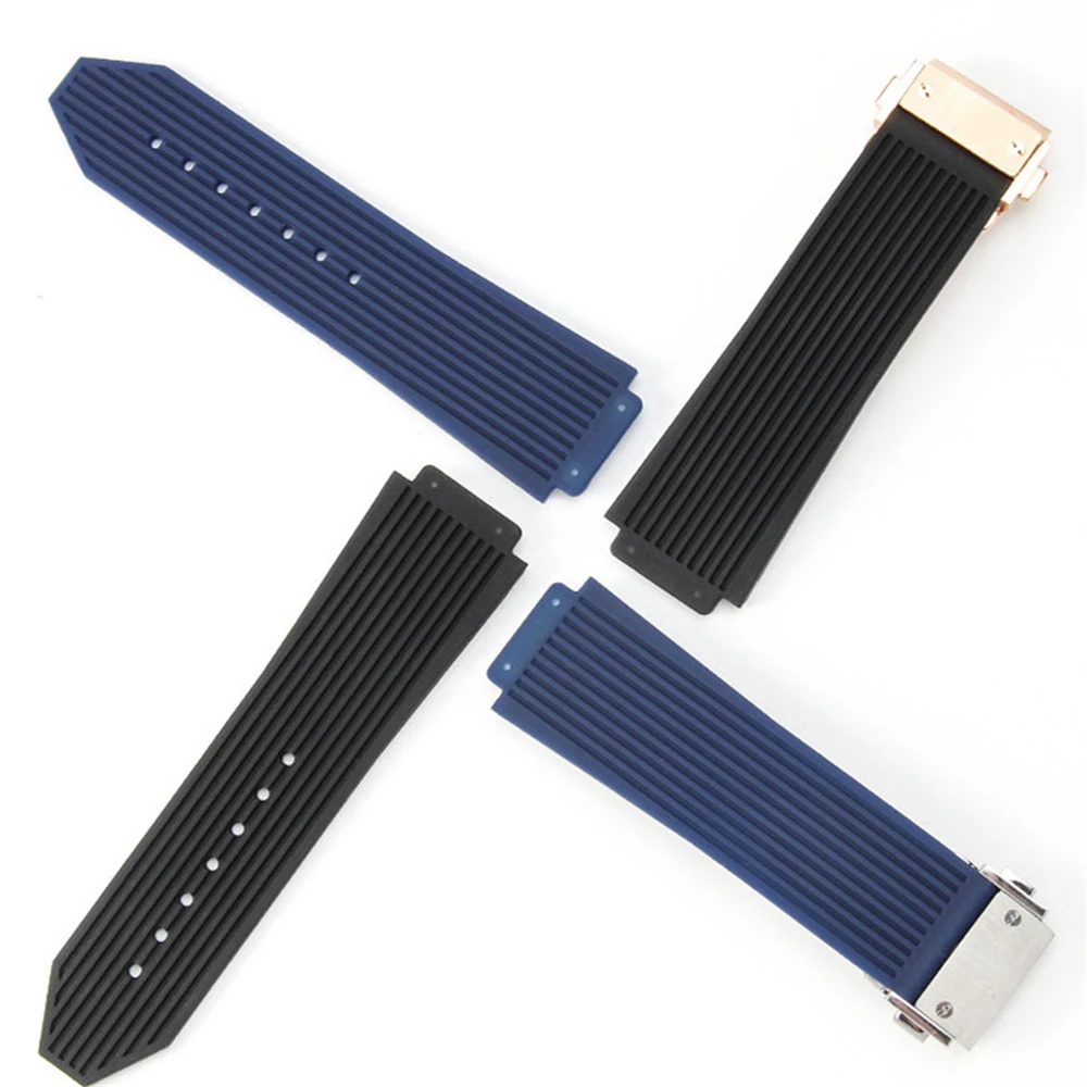 

Силиконовый ремешок для часов 19x25 мм, водонепроницаемый мягкий резиновый браслет, сменный браслет