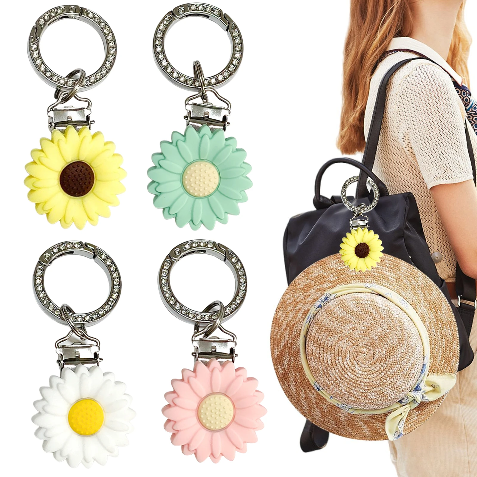 1/10PCS  Hat Clips for Traveling Hanging on Bag Handbag Backpack Luggage for Kids Adults Outdoor Camping Travel Beach Accessorie