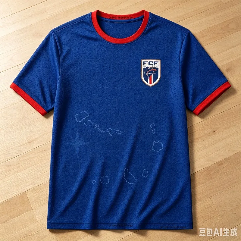 Maillot de football unisexe Cap-Vert 2026 à manches courtes, coupe régulière, avec carte de l'île, respirant, pour supporter en stade