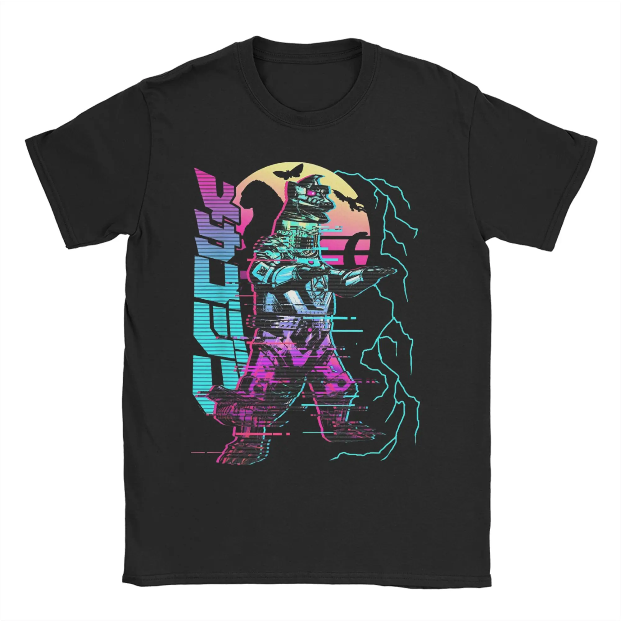 Minus One Vintage King Of Monsters T-Shirts for Men Godzilla Cotton Tee Shirt Round Neck Short Sleeve T Shirt Gift Idea Tops