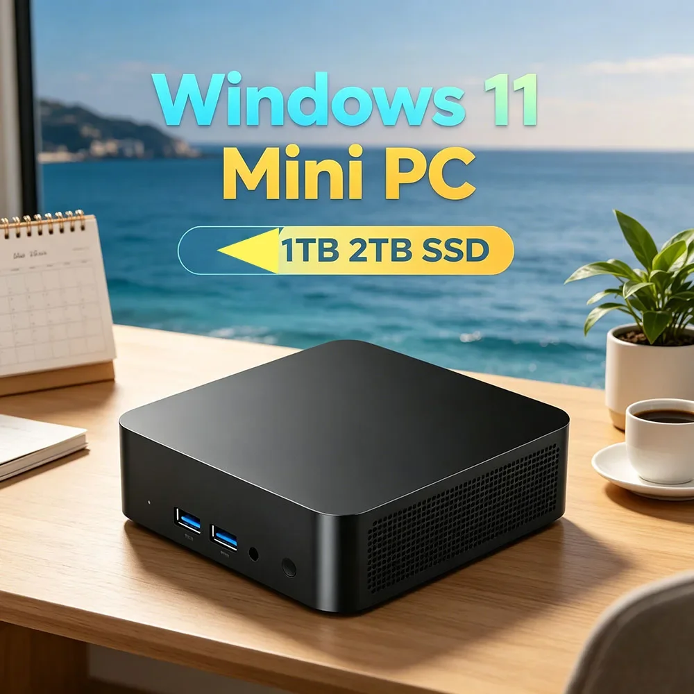 Mini PC Refinado con Windows 11 Pro, 32 GB de RAM, Core i9 8950HK, SSD de 1 TB/2 TB, 4K HD, WiFi 6, BT 5.2, para Juegos y Hogar, con 3 Años de Garantía