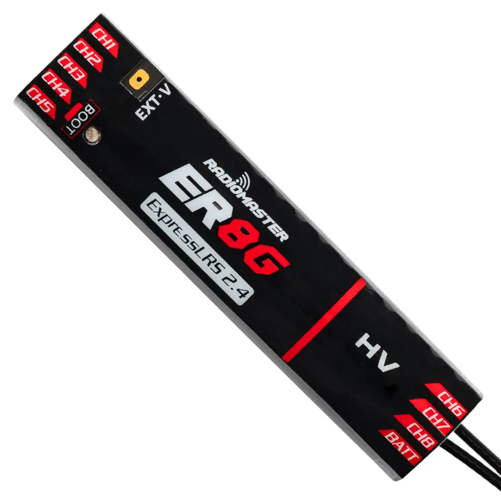 Radiomaster ER4 4CH/ER6 ER6G ER6GV 2.4G 6CH/ER8 ER8G ER8GV 8CH PWM Receiver CRSF ExpressLRS 2.4Ghz 100mw for Aircraft Boat Car image 3