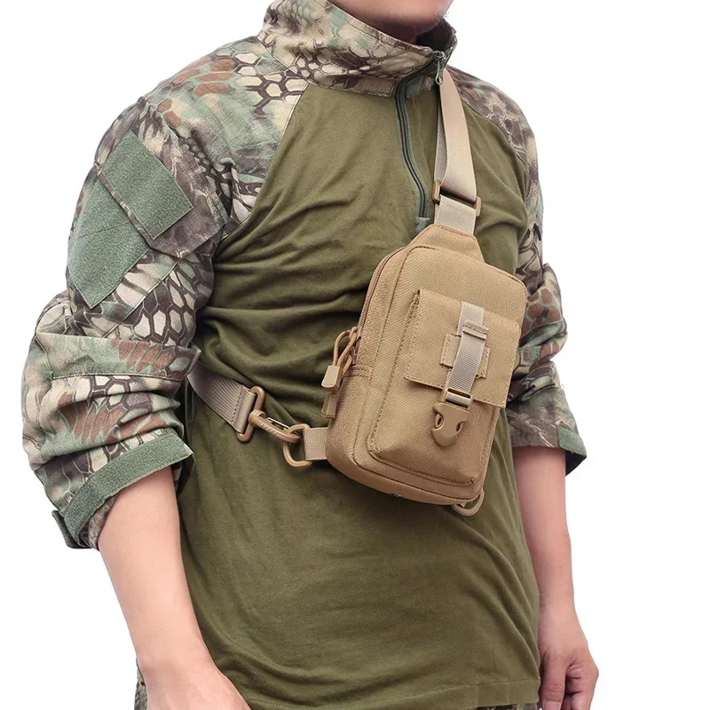 Tactical Chest Bag 1000D Riding Shoulder Bag Outdoor Crossbody Bags Climbing Sport Camping Hiking Travel Chest Bag