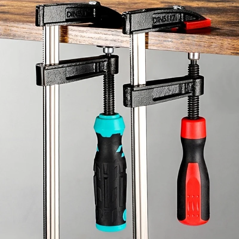 

F-образный зажим с быстрой фиксацией, высокопрочный, для деревообработки и металла, зажим для фиксации, зажимы для столярных работ, ручной инструмент