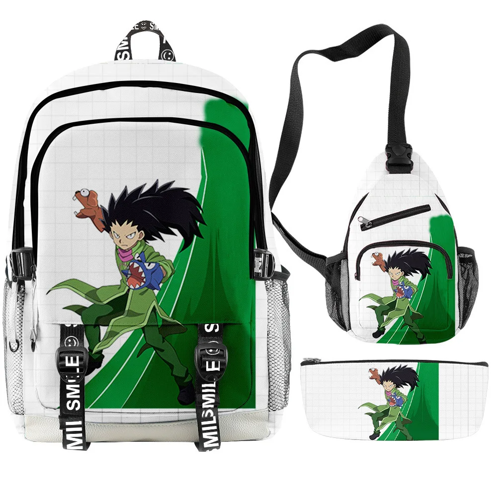 Harajuku Cool Beyblade Burst Evolution 3D Print 3pcs/Set Student School Bags multifunction Travel Backpack Chest Bag Pencil Case