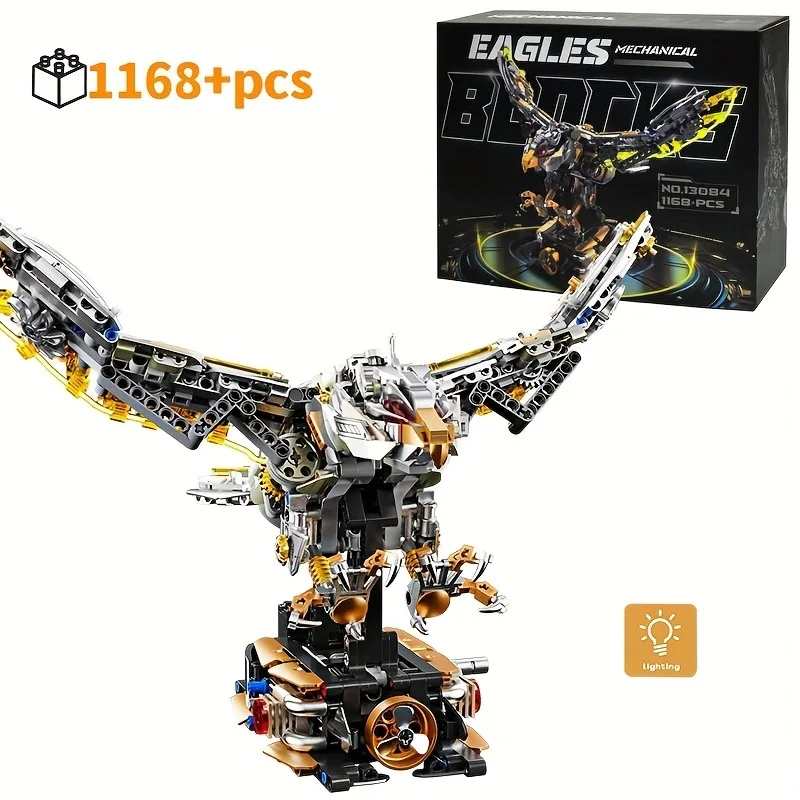New building blocks Eagle model  semi-mechanical science, building blocks, teaching toys, birthday gift 1168 particle
