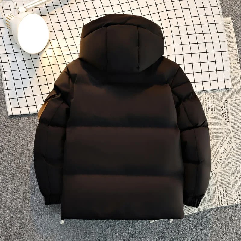 high-quality casual hooded cotton jacket men's winter jacket for couples fake two-piece thick  jacket for teenagers and students