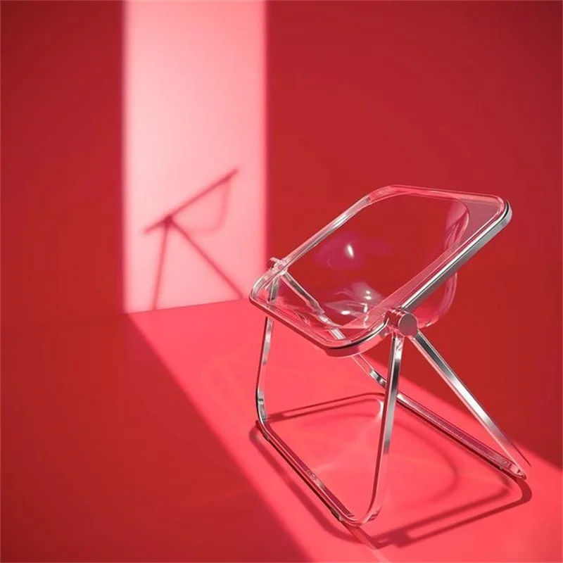 LMM medieval simple folding chair household transparent stool, cafe